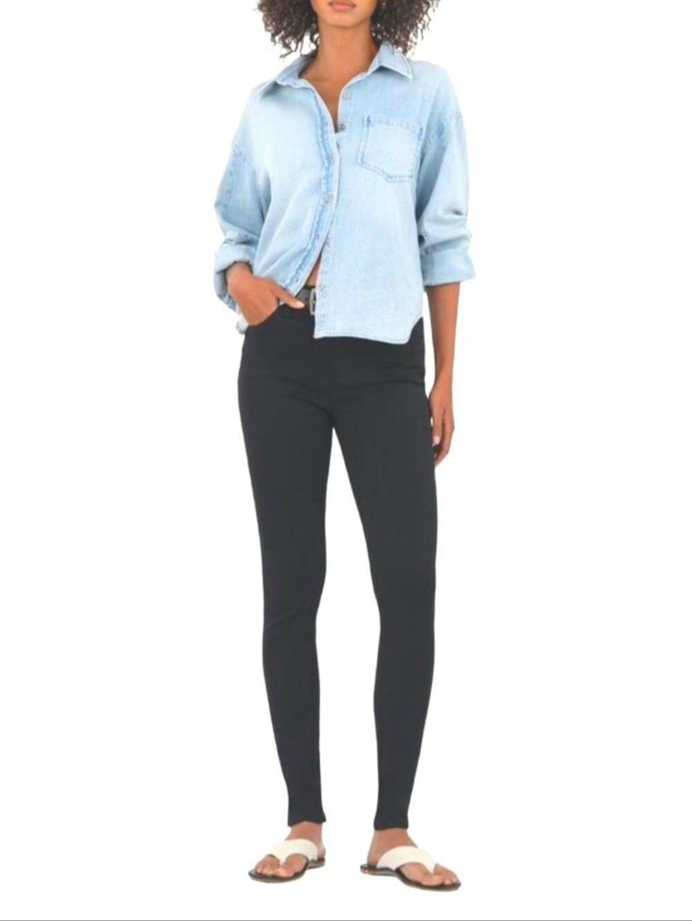 KUT from the Kloth Mia High Rise Ankle Toothpick Skinny Jeans Black Size 6